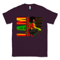 Plum I am black history Afro American woman Classic Tee - RanaPortraitStore