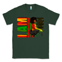Sports Green I am black history Afro American woman Classic Tee - RanaPortraitStore