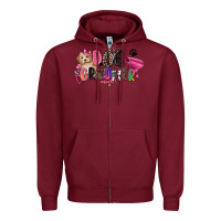 Burgundy dog groomer Zipper Hoodie - Zillion Design Studio