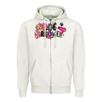 Oatmeal Heather dog groomer Zipper Hoodie - Zillion Design Studio