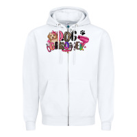 White dog groomer Zipper Hoodie - Zillion Design Studio