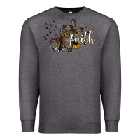 Charcoal Heather faith Premium Sweatshirt - SublimationCraftShop