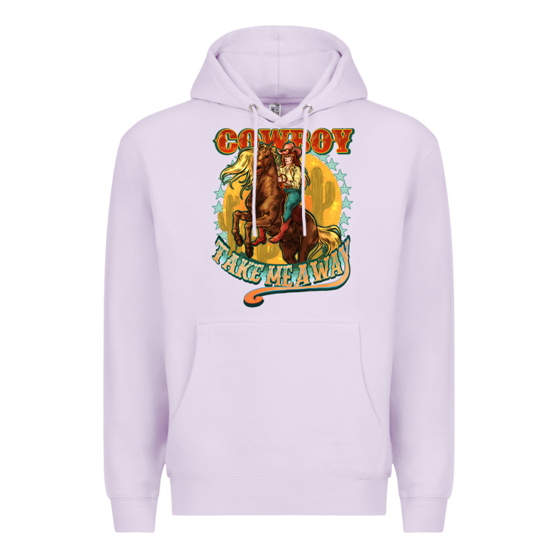Cowboy Take Me Away Premium Hoodie by NancyCooperArtShop | Teevron
