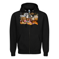Black bakery coffee cups Zipper Hoodie - texasbilliewilder