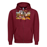 Bakery Coffee Cups Zipper Hoodie | Teevron