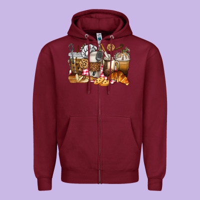 Zipper Hoodie bakery coffee cups