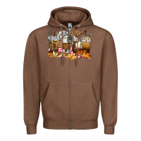Chestnut bakery coffee cups Zipper Hoodie - texasbilliewilder
