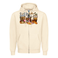 Sandshell bakery coffee cups Zipper Hoodie - texasbilliewilder