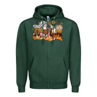 Sports Green bakery coffee cups Zipper Hoodie - texasbilliewilder