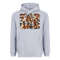 Heather Grey cowhide background Heavyweight Hoodie - Zillion Design Studio