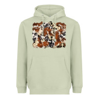 Matcha cowhide background Heavyweight Hoodie - Zillion Design Studio
