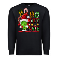 Black ho ho holy shit Premium Sweatshirt - FaDigitalArtStudio