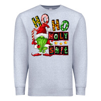 Heather Grey ho ho holy shit Premium Sweatshirt - FaDigitalArtStudio