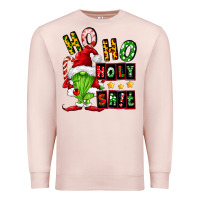 Pale Pink ho ho holy shit Premium Sweatshirt - FaDigitalArtStudio
