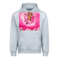 Heather Grey Breast Cancer diva Urban Hoodie - NancyCooperArtShop