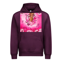 Mauve Wine Breast Cancer diva Urban Hoodie - NancyCooperArtShop