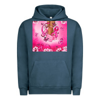 Pigment Midnight Navy Breast Cancer diva Urban Hoodie - NancyCooperArtShop