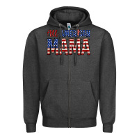Charcoal Heather all american mama zillion Zipper Hoodie - Zillion Design Studio