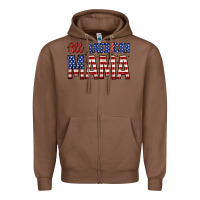 Chestnut all american mama zillion Zipper Hoodie - Zillion Design Studio