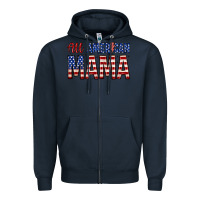 Navy all american mama zillion Zipper Hoodie - Zillion Design Studio