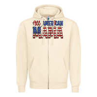 Sandshell all american mama zillion Zipper Hoodie - Zillion Design Studio