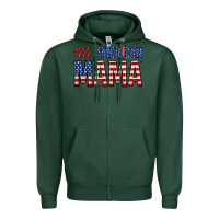 Sports Green all american mama zillion Zipper Hoodie - Zillion Design Studio