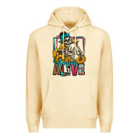 Pina Colada staying alive coffee drinking skeleton Premium Hoodie - Jasminsmagicworld