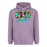 Lavender cow junkie Heavyweight Hoodie - Zillion Design Studio