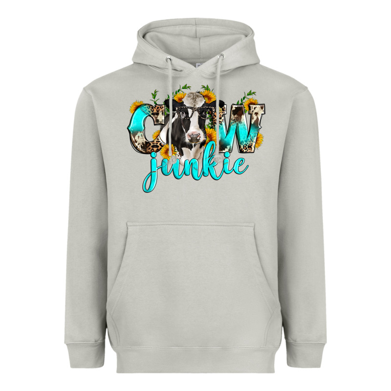 Cow Junkie Heavyweight Hoodie by Zillion Design Studio | Teevron