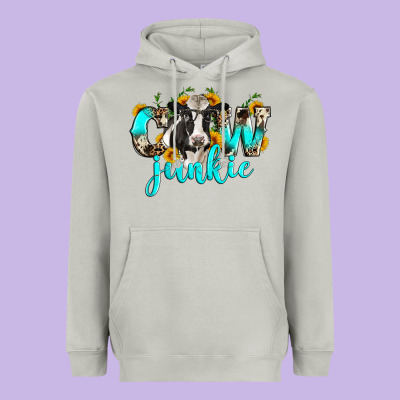 Cow Junkie Heavyweight Hoodie Designed By Zillion Design Studio
