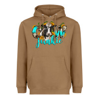 Toasted Coconut cow junkie Heavyweight Hoodie - Zillion Design Studio