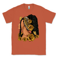 Copper Gold roses afro woman Classic Tee - RanaPortraitStore
