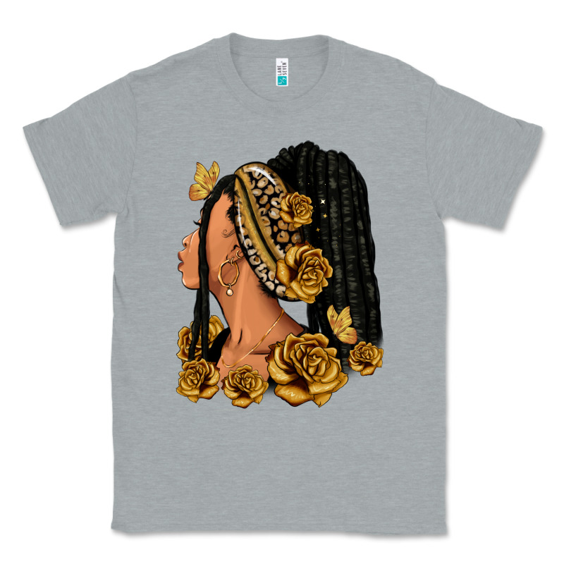 Gold Roses Afro Woman Classic Tee by RanaPortraitStore | Teevron