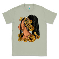 Matcha Gold roses afro woman Classic Tee - RanaPortraitStore