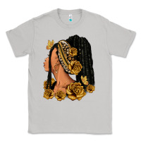 Moon Dust Gold roses afro woman Classic Tee - RanaPortraitStore