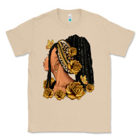 Mushroom Gold roses afro woman Classic Tee - RanaPortraitStore