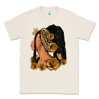 Natural Gold roses afro woman Classic Tee - RanaPortraitStore