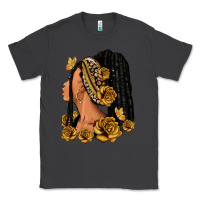 Smoke Gold roses afro woman Classic Tee - RanaPortraitStore