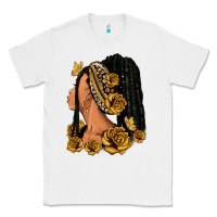White Gold roses afro woman Classic Tee - RanaPortraitStore