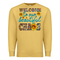 Antique Gold welcome to our beautiful chaos Premium Sweatshirt - HRA Design Shop