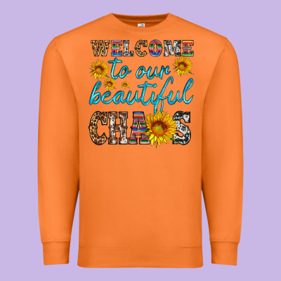 Welcome To Our Beautiful Chaos Premium Sweatshirt Designed By Hra Design Shop