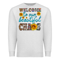 Oatmeal Heather welcome to our beautiful chaos Premium Sweatshirt - HRA Design Shop