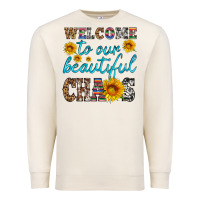 Sandshell welcome to our beautiful chaos Premium Sweatshirt - HRA Design Shop