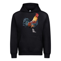 Black New Hampshire Red Rooster Urban Hoodie - LillyAllenDesigns