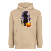 Mushroom Halloween Cat and Pumpkin Heavyweight Hoodie - texasbilliewilder
