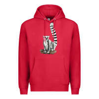 Cardinal Ringtail Cat Premium Hoodie - LillyAllenDesigns