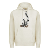 Oatmeal Heather Ringtail Cat Premium Hoodie - LillyAllenDesigns
