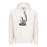 Pale Pink Ringtail Cat Premium Hoodie - LillyAllenDesigns