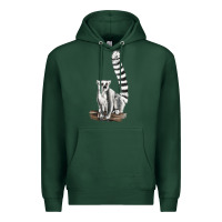 Sports Green Ringtail Cat Premium Hoodie - LillyAllenDesigns
