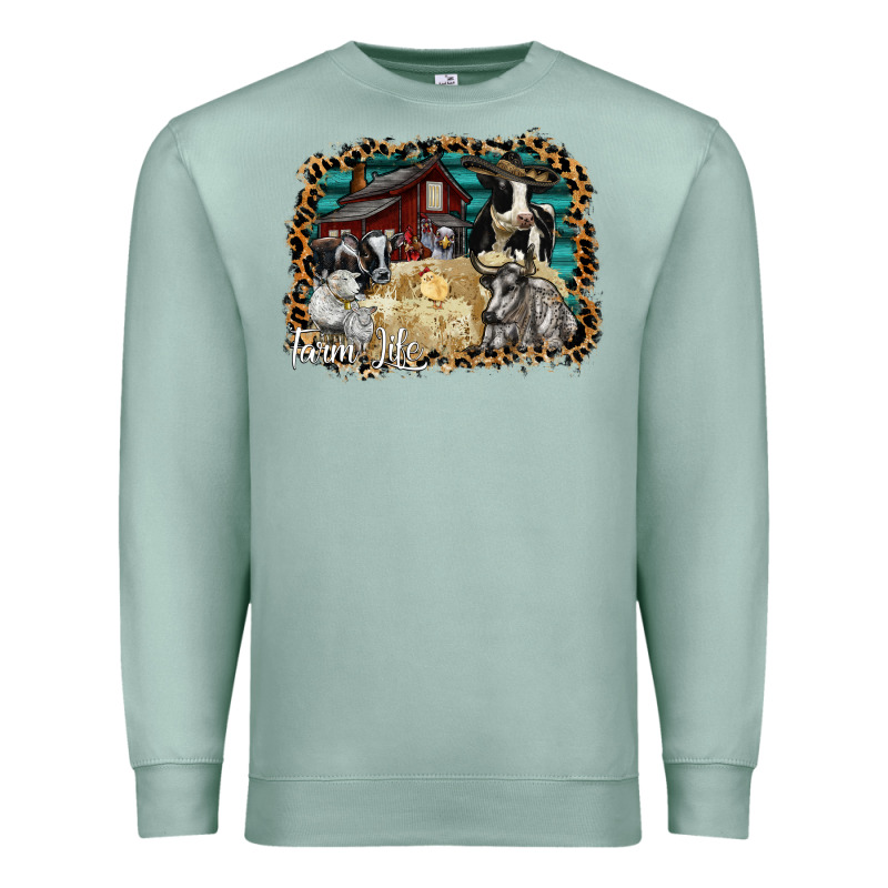 Farm Life 2 Premium Sweatshirt by SublimationCraftShop | Teevron